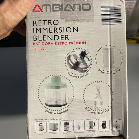 NWT Ambiano 3-in-1 Retro Immersion Blender Brand New 180W - Picture 3 of 7